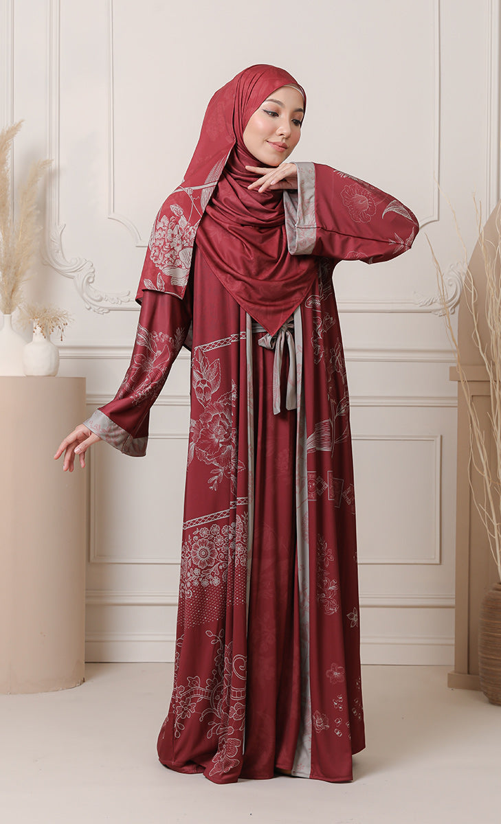 Abaya Modernluxe - Maroon