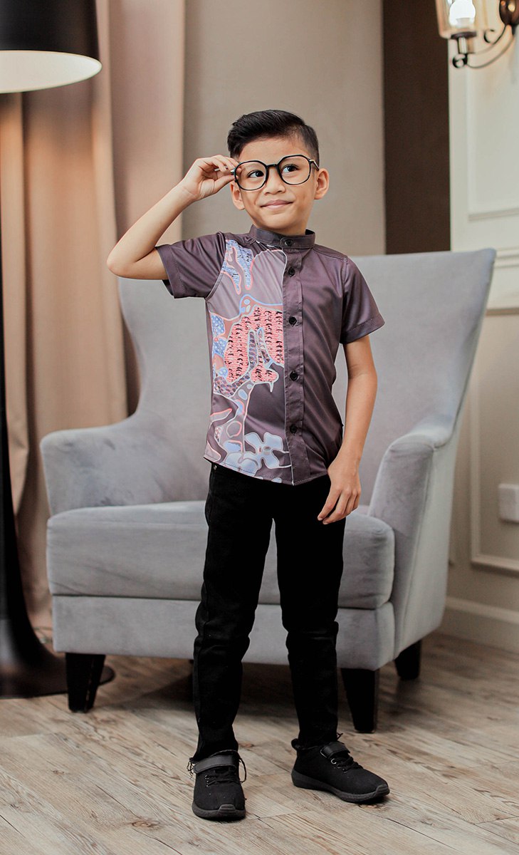 Kemeja Batik Embun for Kids - Tenang Biru